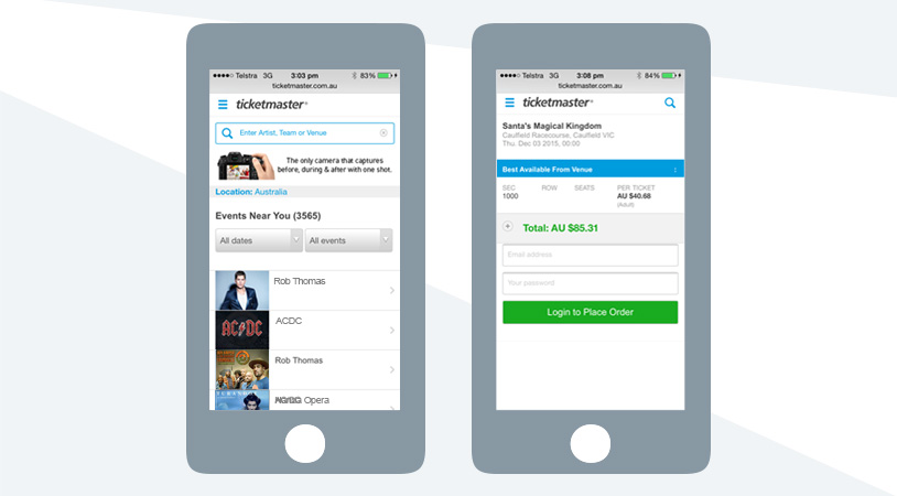 Updates to Ticketmaster’s mobile products