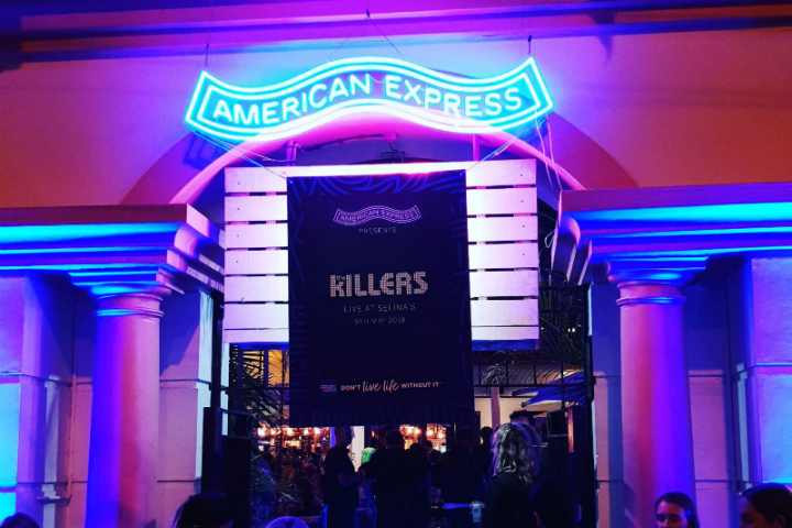 The American Express Music Backers Program Launches with The Killers gig at Selina’s in Sydney