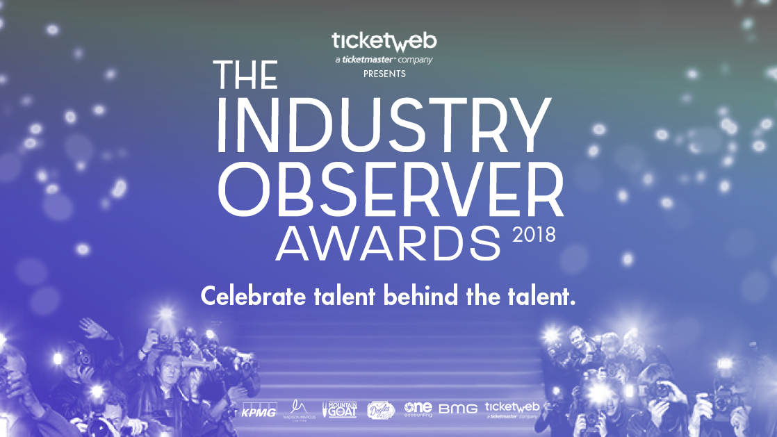 TicketWeb presents The Industry Observer Awards 2018