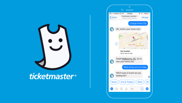 Ticketmaster Assistant for Facebook Messenger is Live