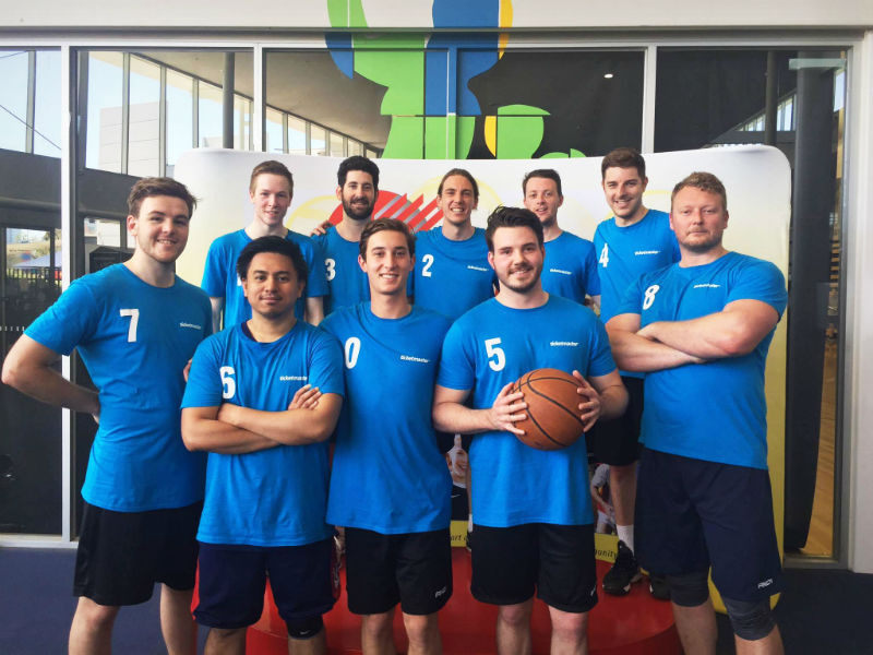 Ticketmaster men’s basketball team compete in the Corporate Games