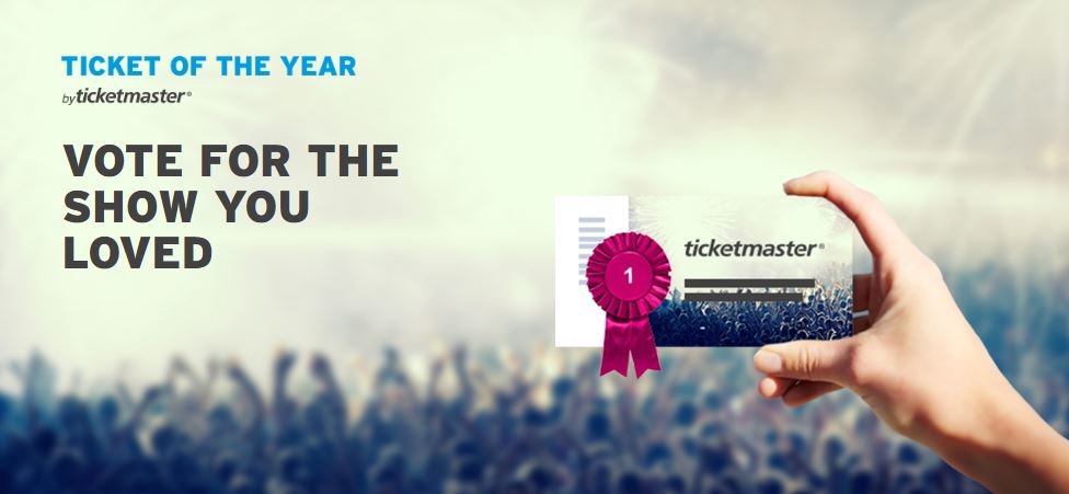 Ticketmaster’s Ticket of The Year 2016 poll opens for fan votes